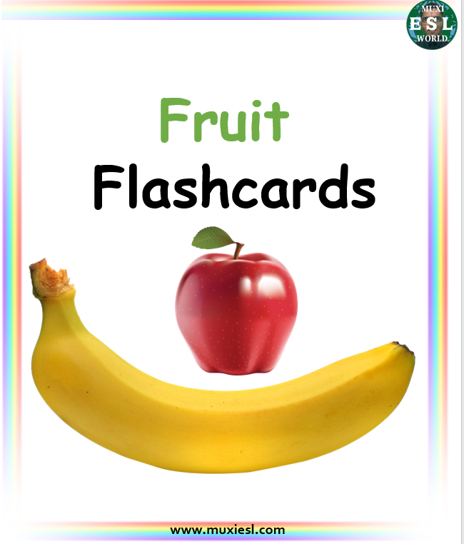 Fruit flashcards for kids!