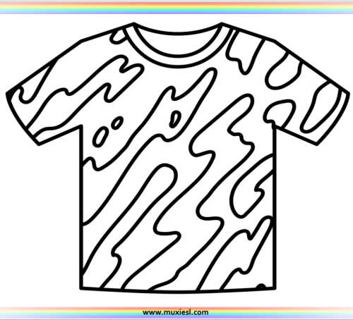 Clothes Worksheet T-shirt – Muxi ESL World